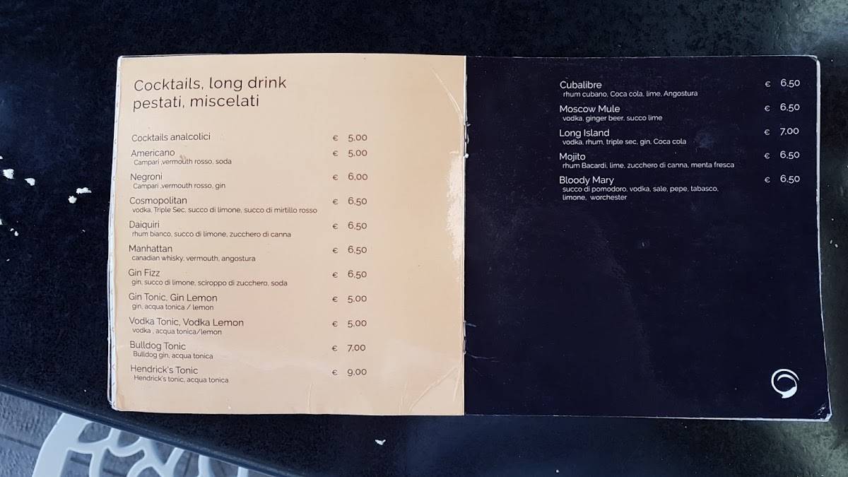 Menu di Bar Glass 