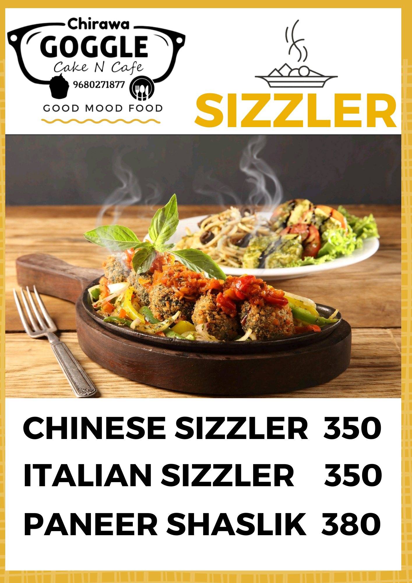 Goggle Cafe Chirawa menu