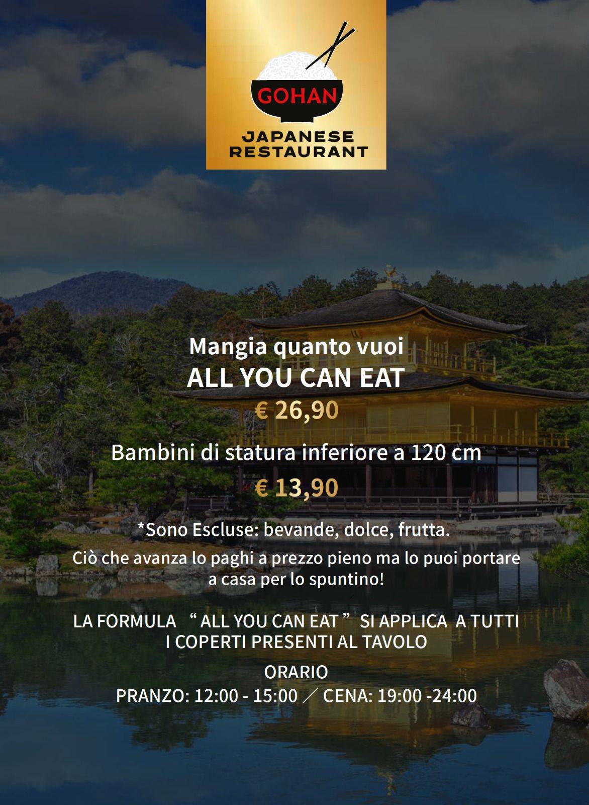 Menu di Gohan Trapani - Ristorante Giapponese 