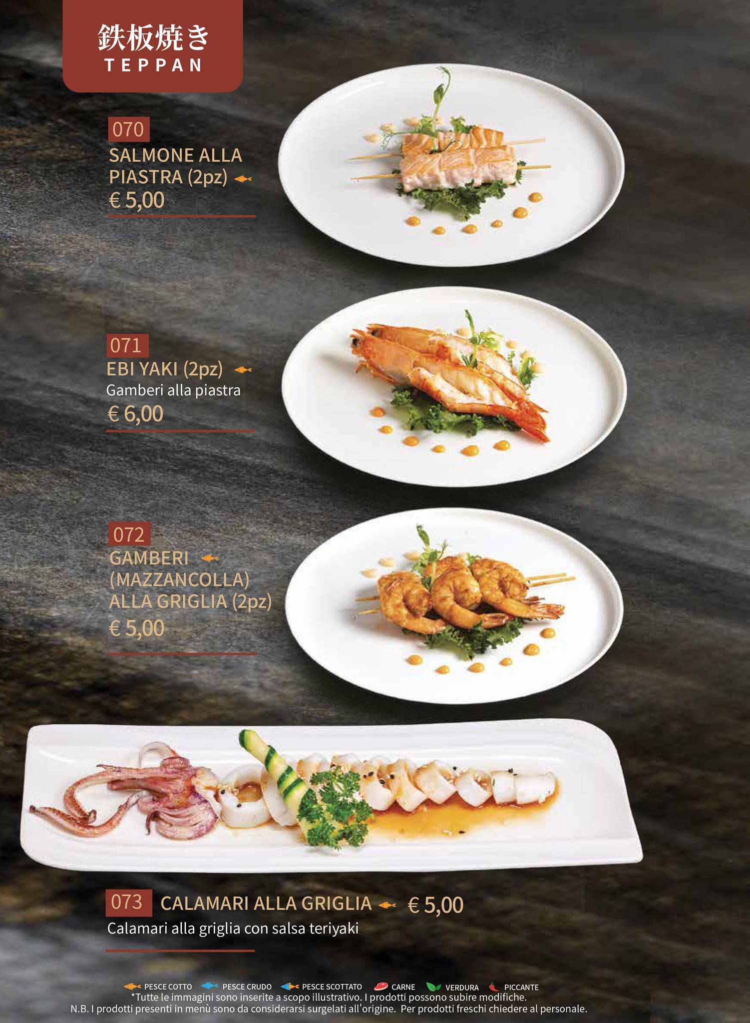 Menu di Gohan Trapani - Ristorante Giapponese 