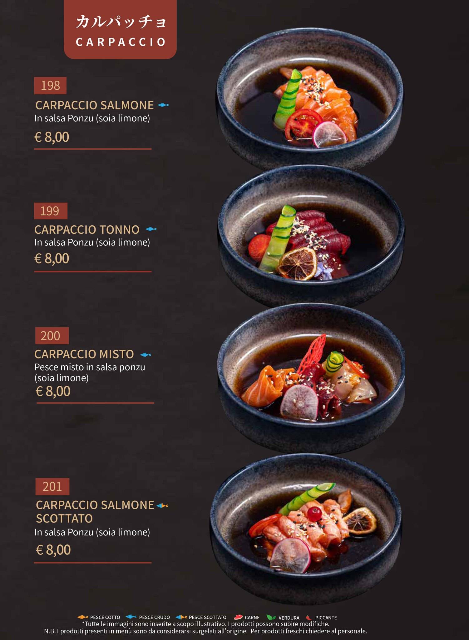 Menu di Gohan Trapani - Ristorante Giapponese 