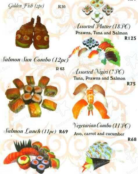 Menu de Golden Rose