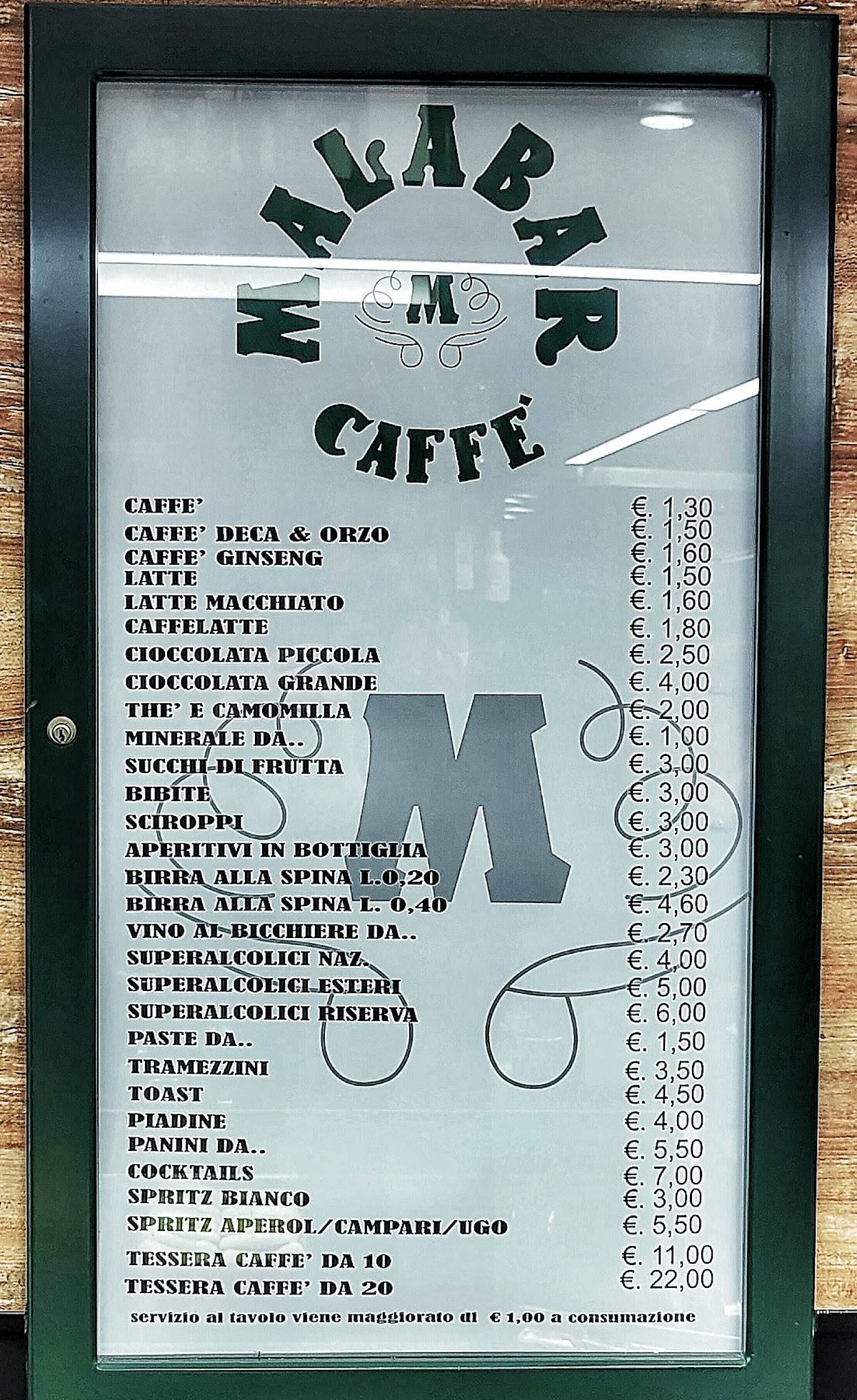 Menu di Gran Malabar 