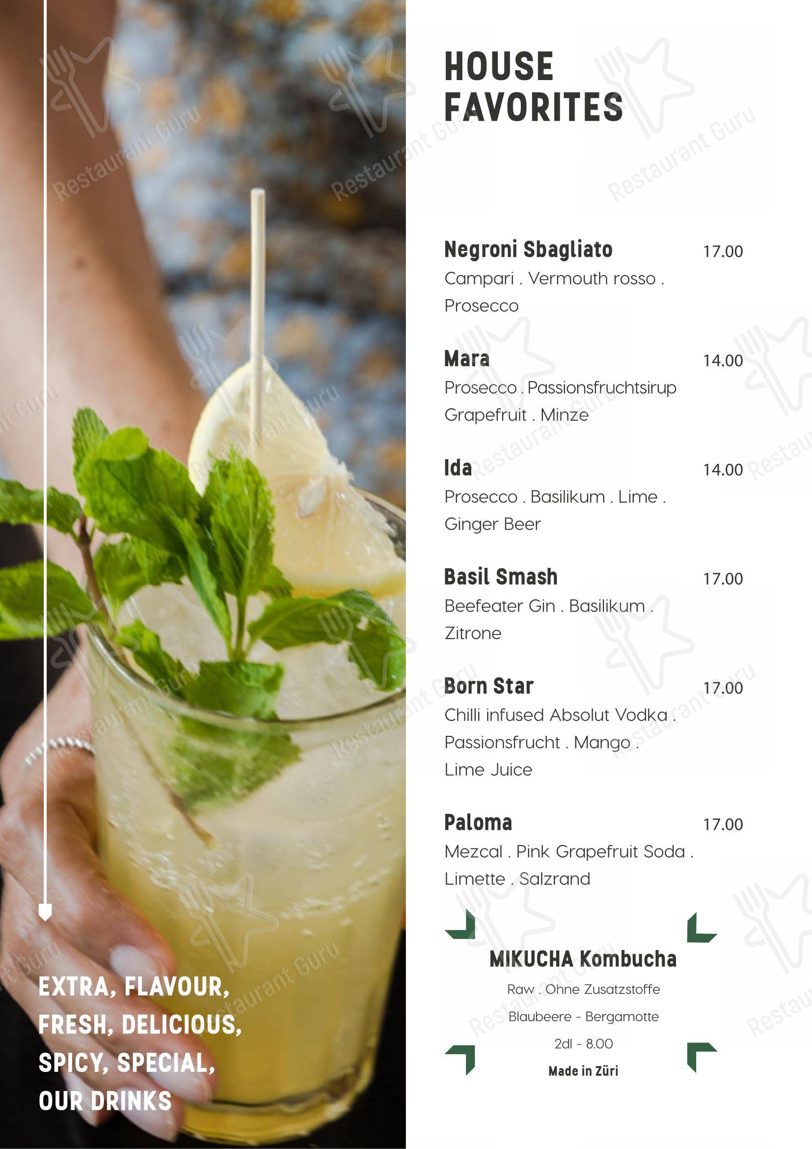 Коктейльная карта per Grand Café Lochergut in Zurigo