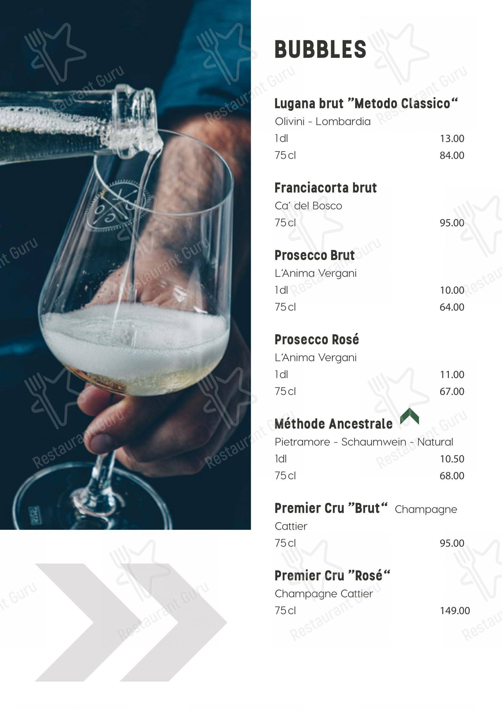 Menu di Grand Café Lochergut - Коктейльная карта