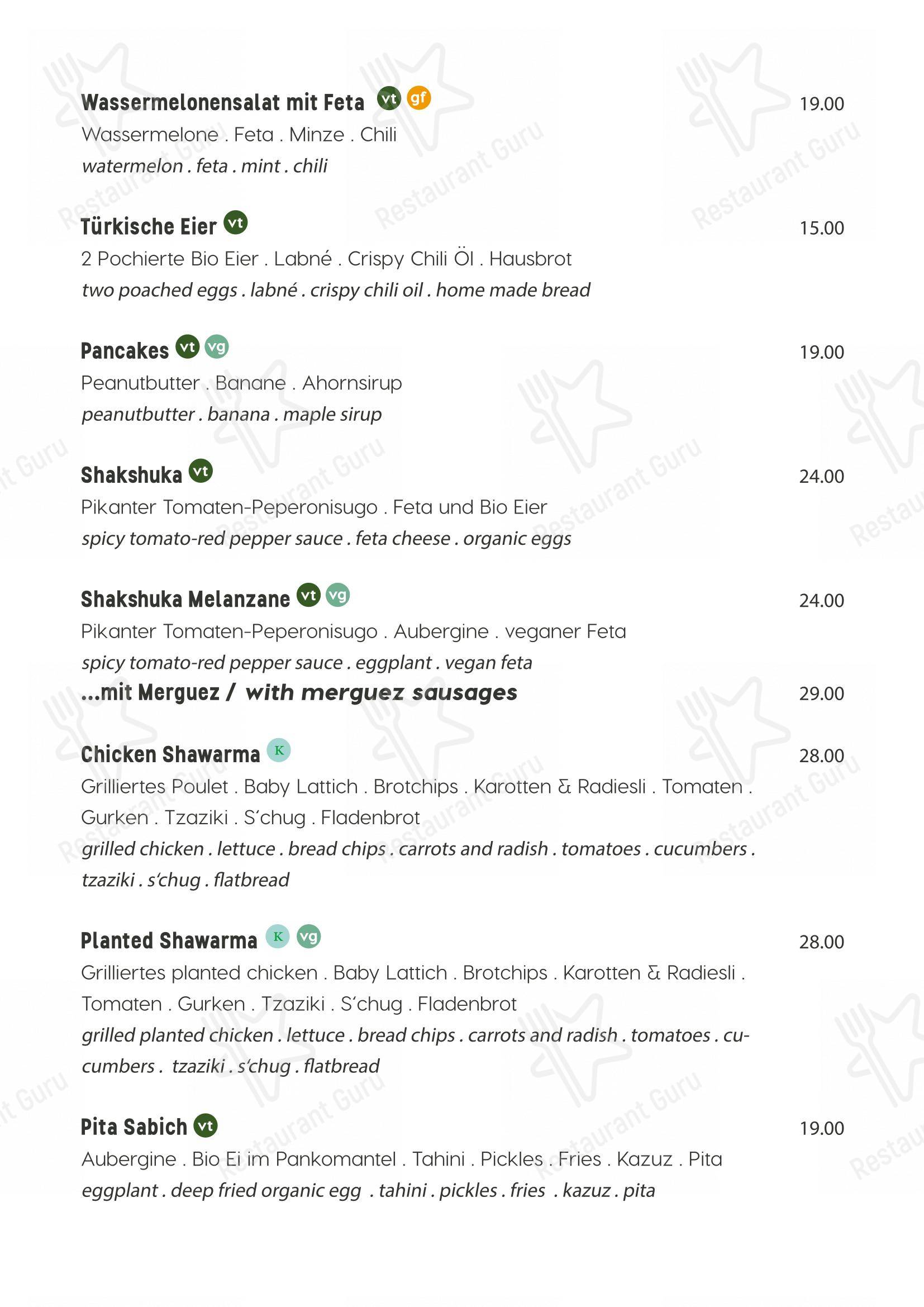 Menu di Grand Café Lochergut - piatti e bevande