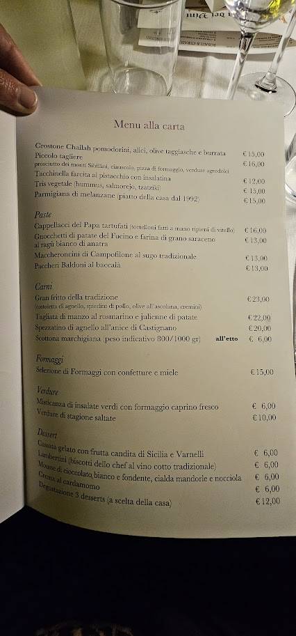 Menu di Ristorante Borgo Antico 