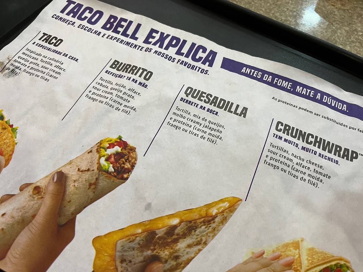 Taco Bell cardápio