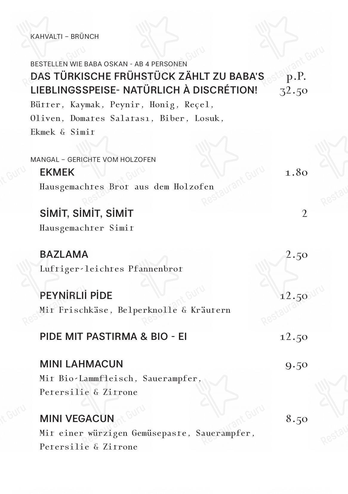 Menu per Gül Restoran ristorante