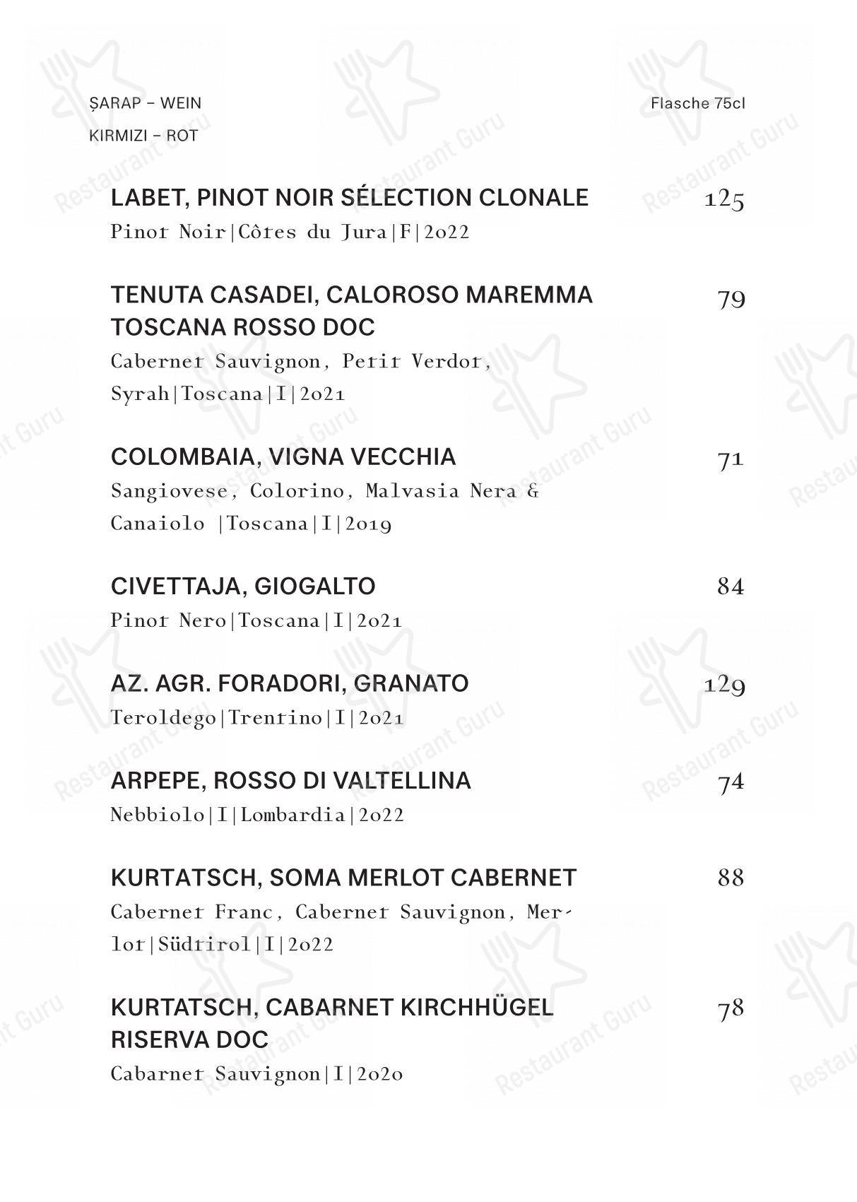 菜单 per Gül Restoran in Zurigo