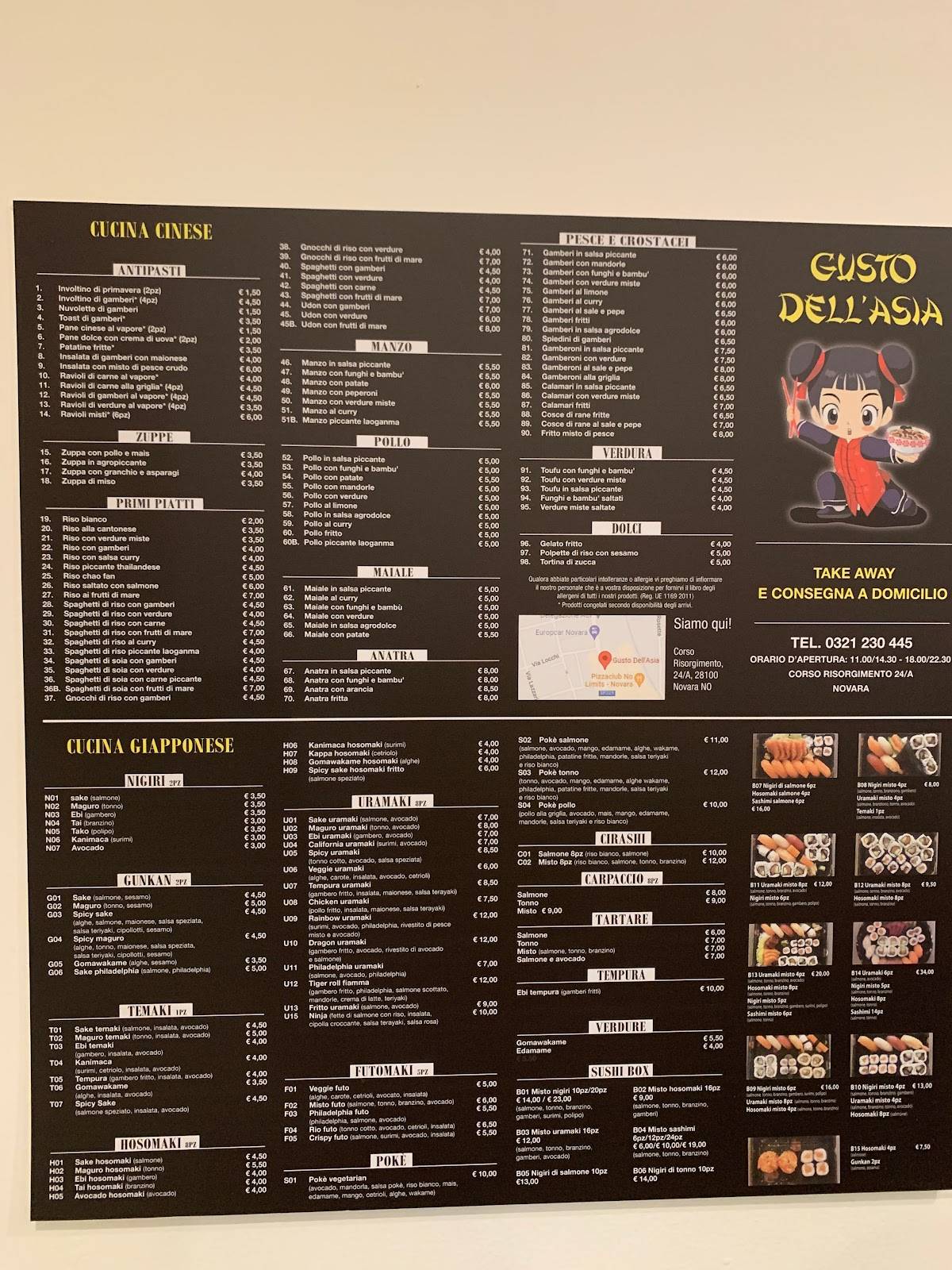 Menu di Gusto Dell'Asia 