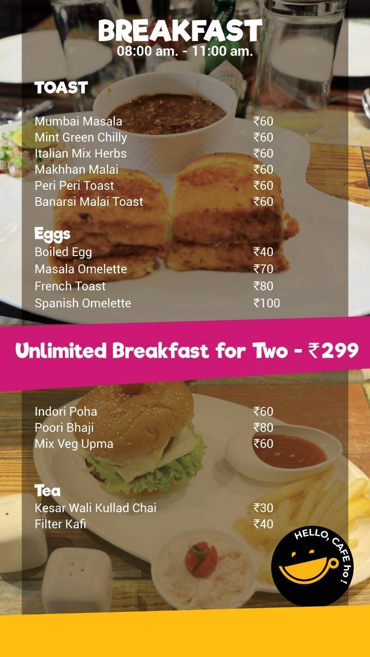 HELLO, CAFE ho! menu