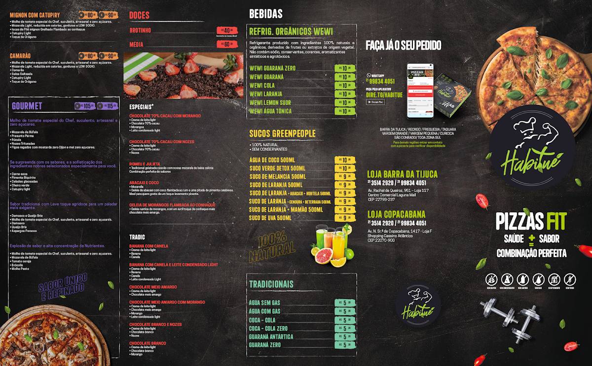 Habitué Pizza Fit cardápio