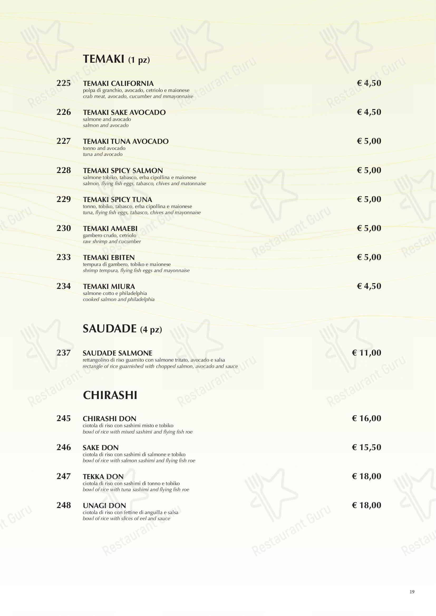 Menu di Haiku Restaurant - Menu