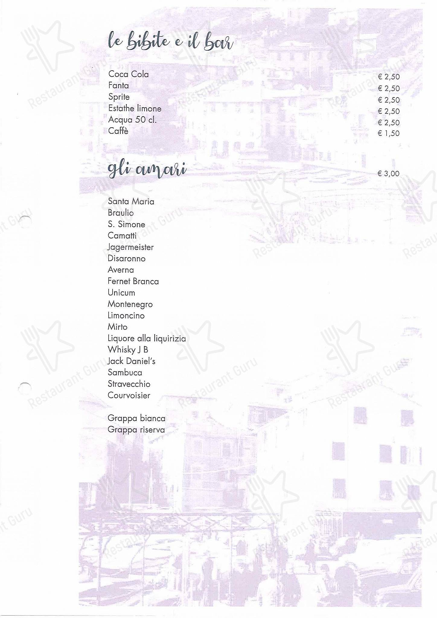 Ristorante Halloween in Genova - Menu bar