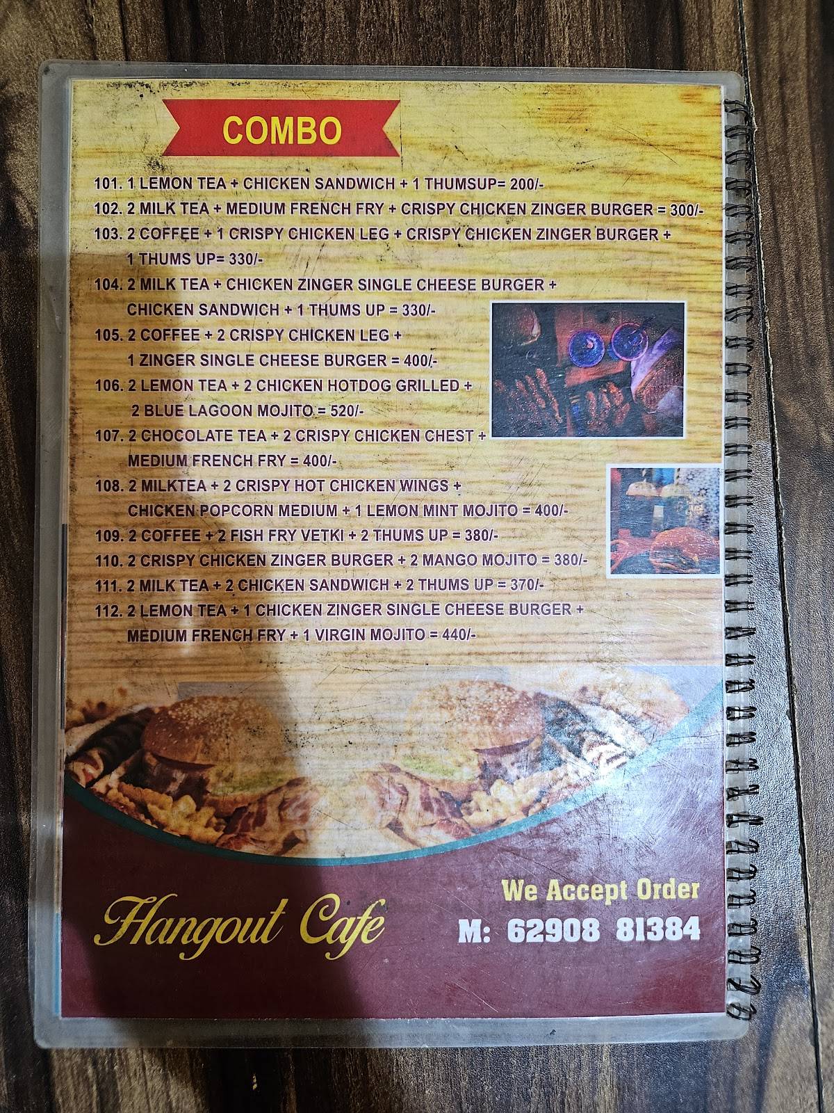 Hangout cafe Madhyamgram menu