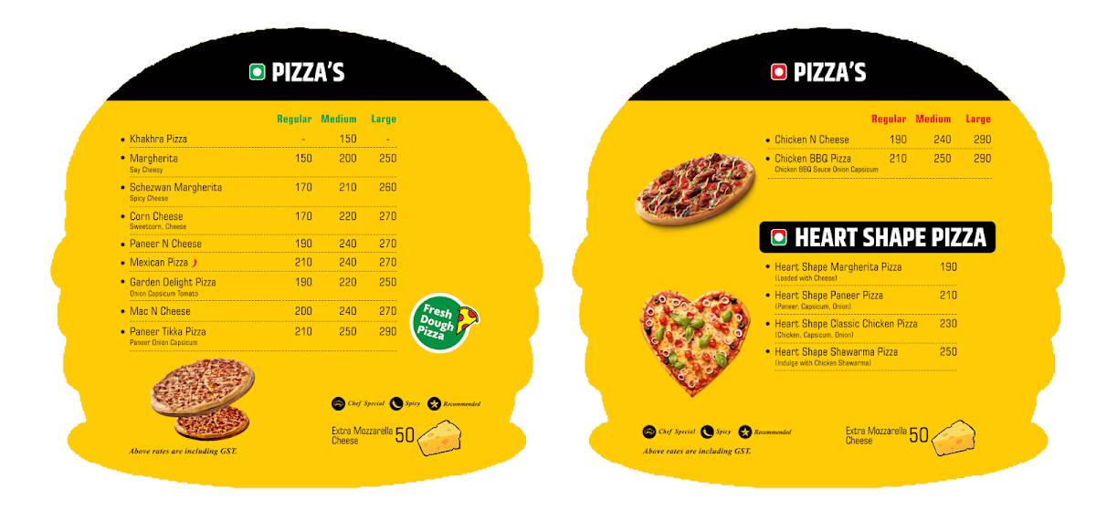 Hashtag Fastfood menu