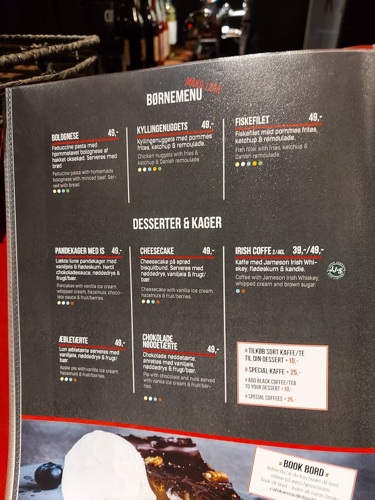 Menu de Karma