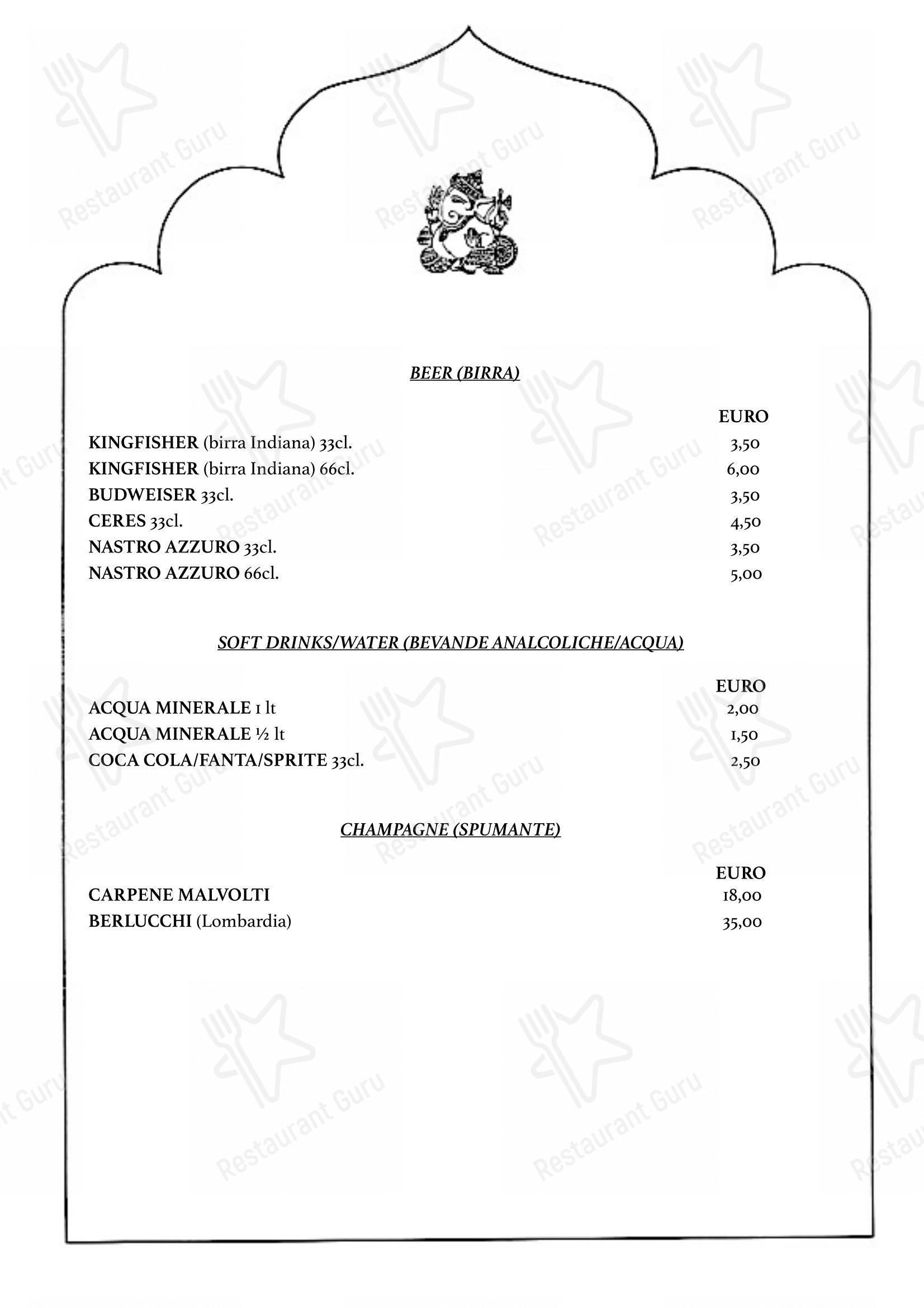 Menu per Himalaya Palace in Roma