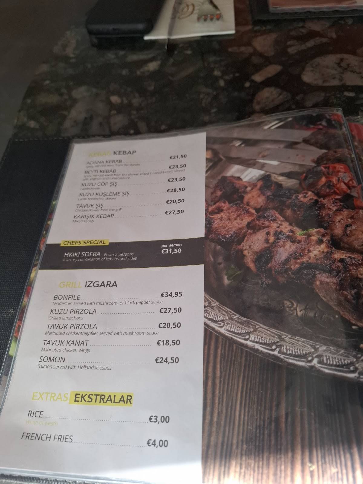 Menu de Hkiki Restaurant