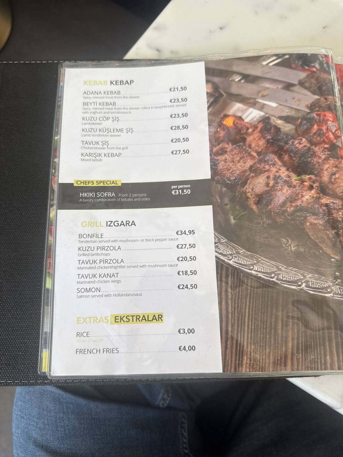 Menu de Hkiki Restaurant