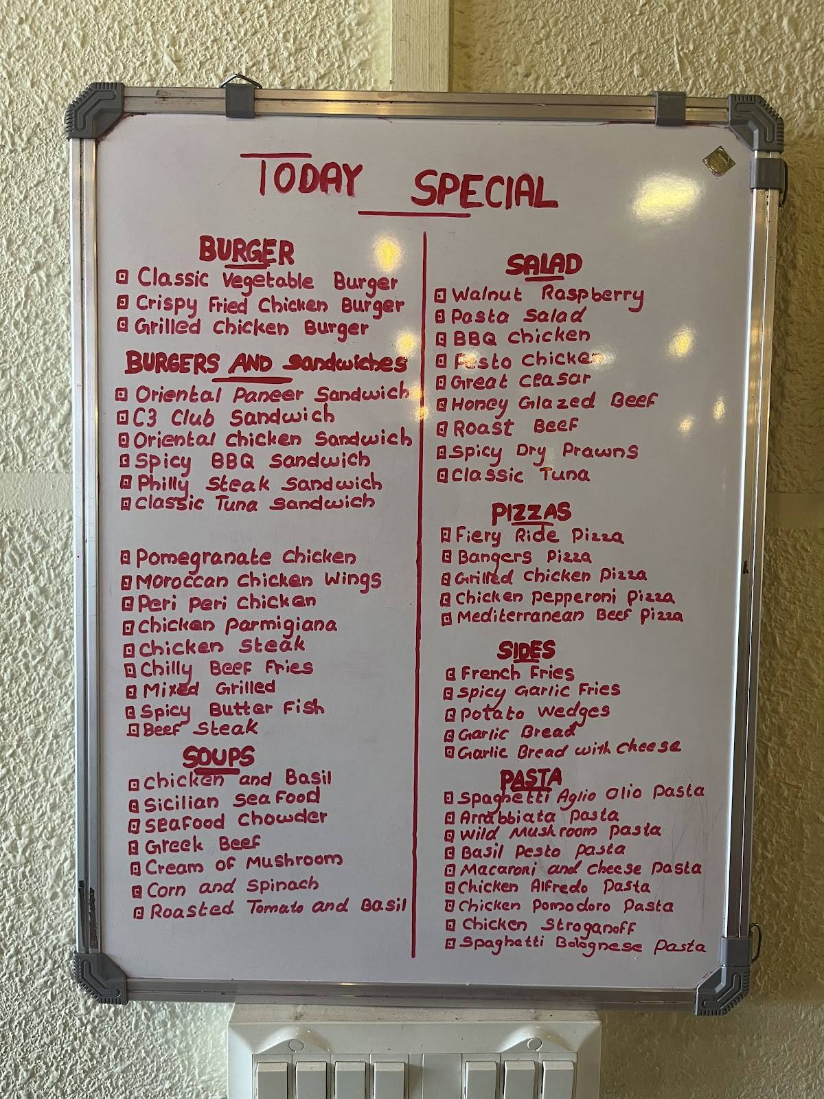 Home Flavours menu
