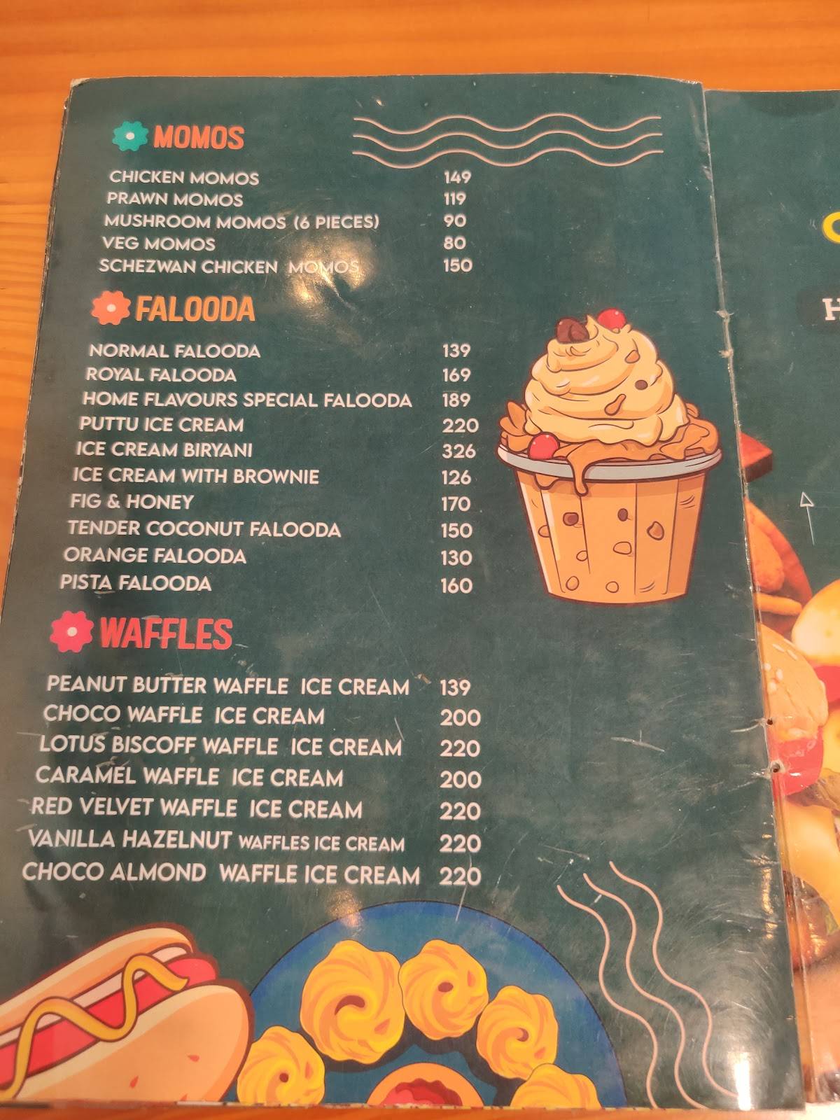 Home Flavours menu