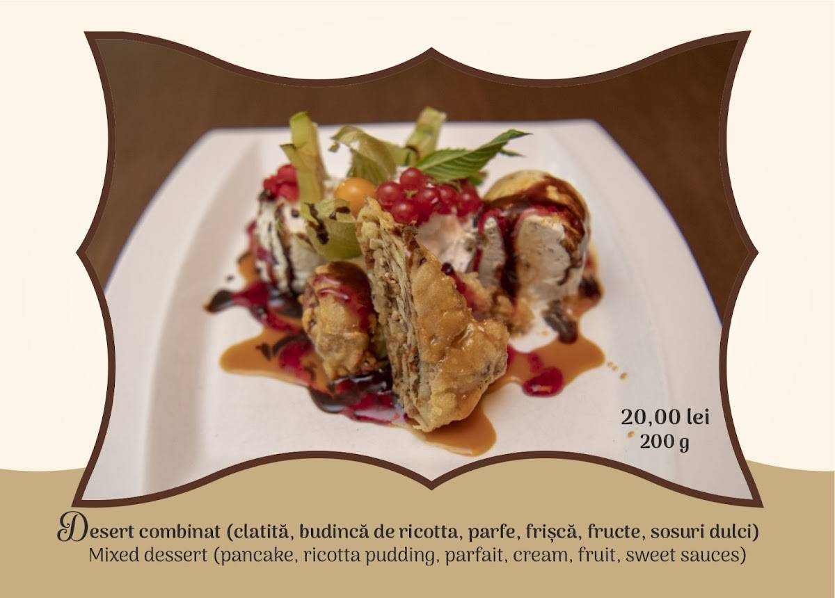 Menu at Hora, ClujNapoca