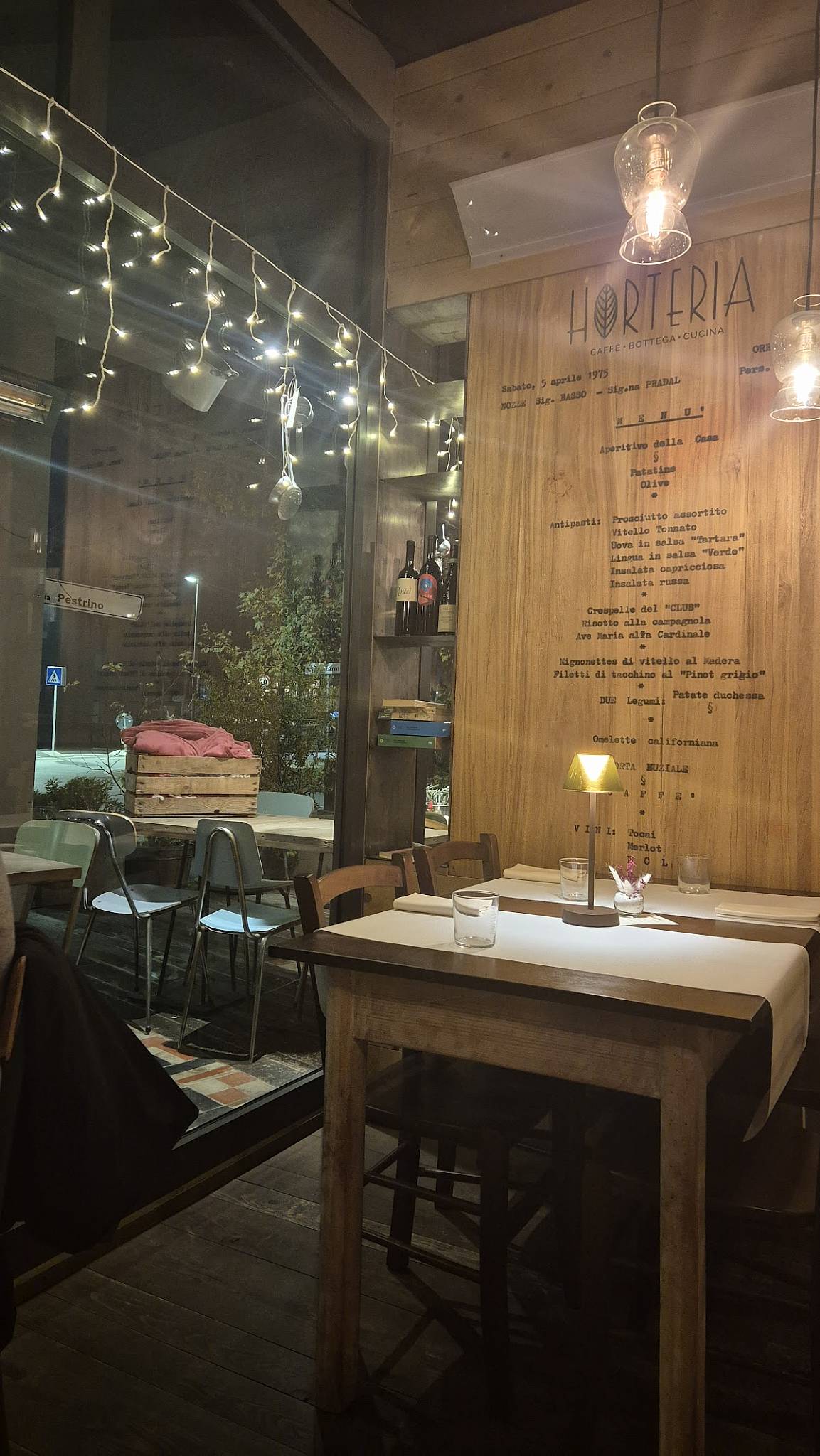 Menu di Horteria Mirano - Venezia 