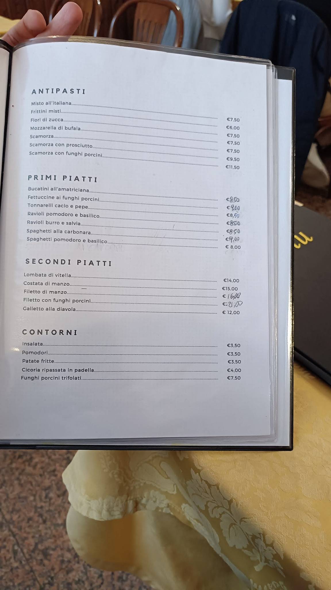 Menu di Hostaria Er Buco 