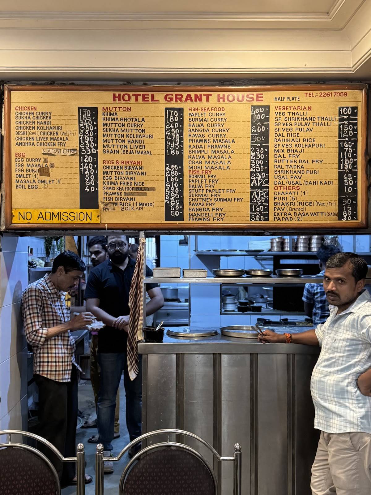 Hotel Grant House menu