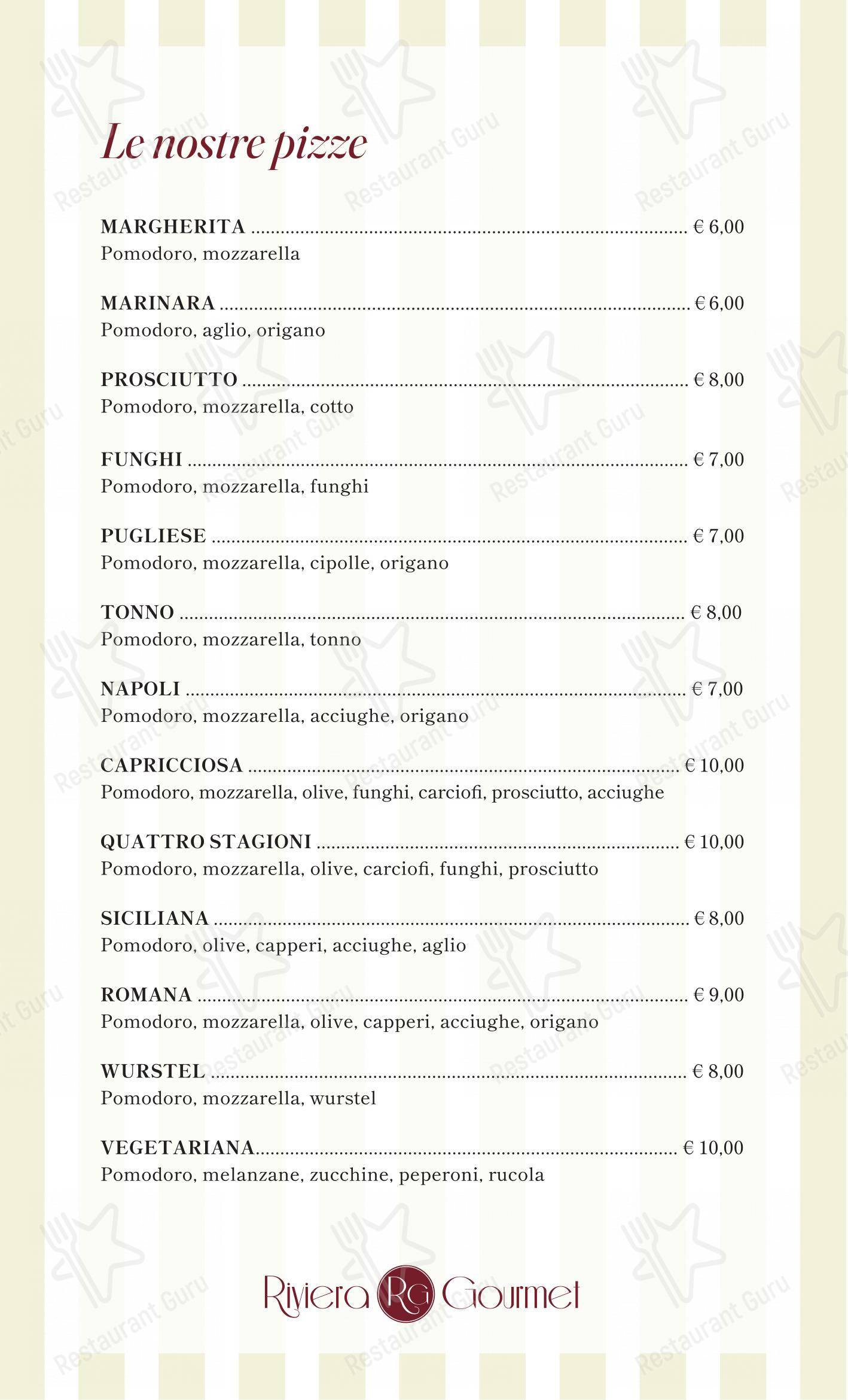 Splendide Riviera Boutique Art Hotel in Rapallo - Menu