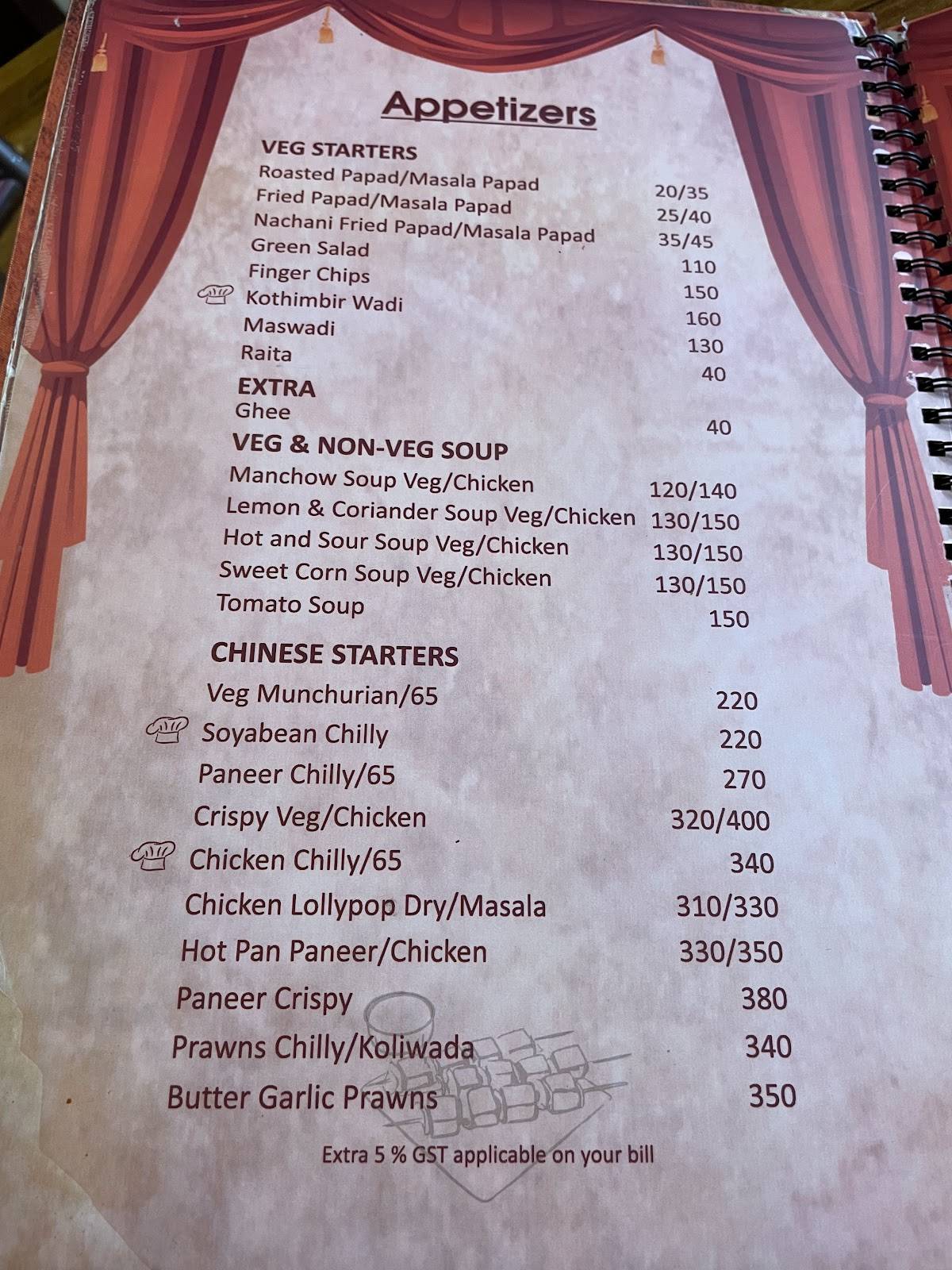 Hotel Wada By Gavran Tadka menu