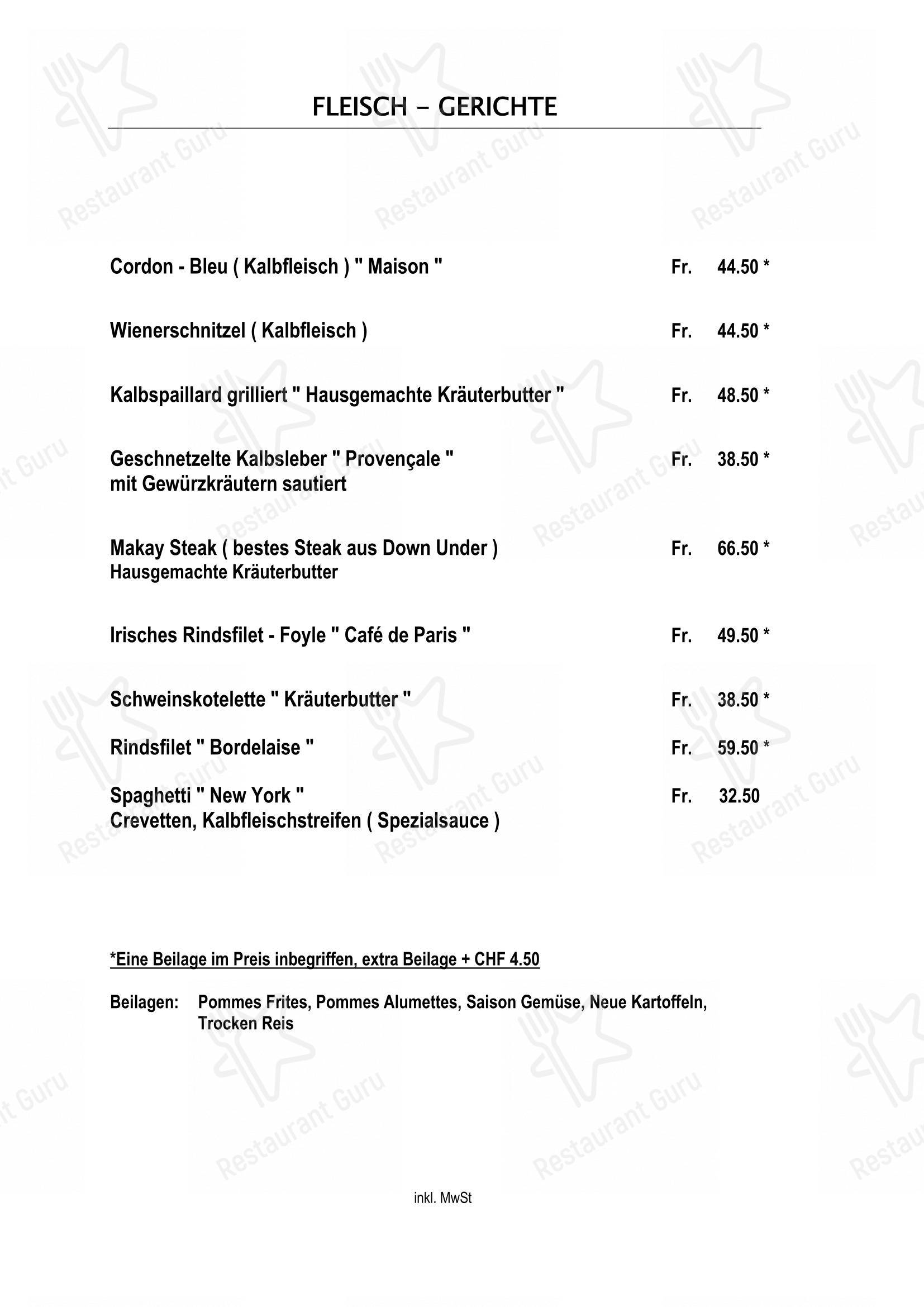 Menu per Hotel und Restaurant Rössli Stansstad AG ristorante