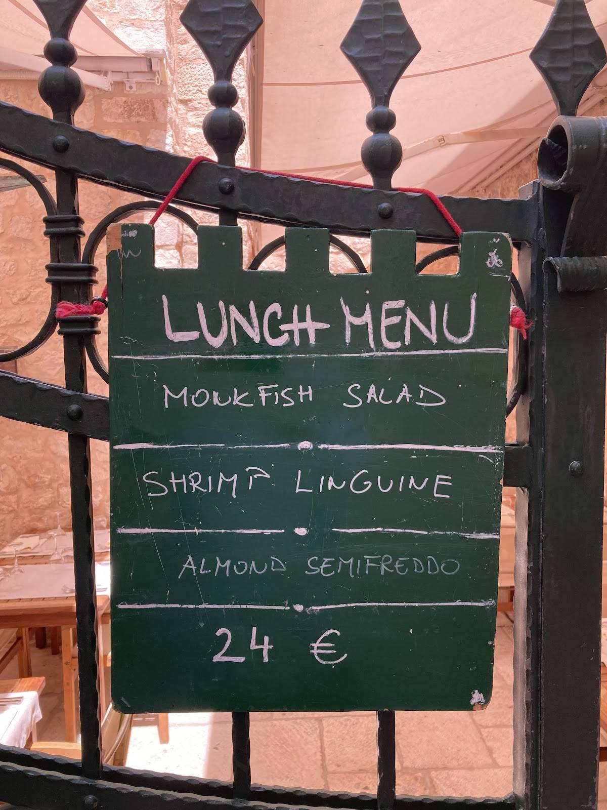 Menu di Giaxa 