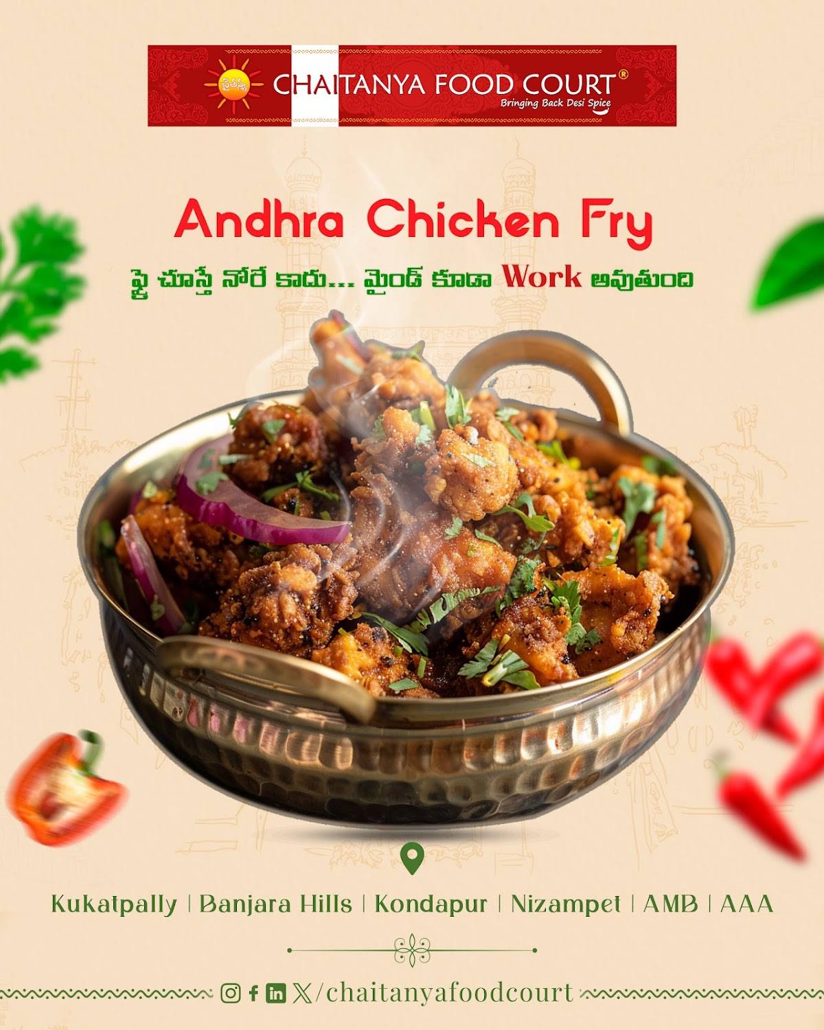 Chaitanya Food Court Kukatpally Hyderabad menu