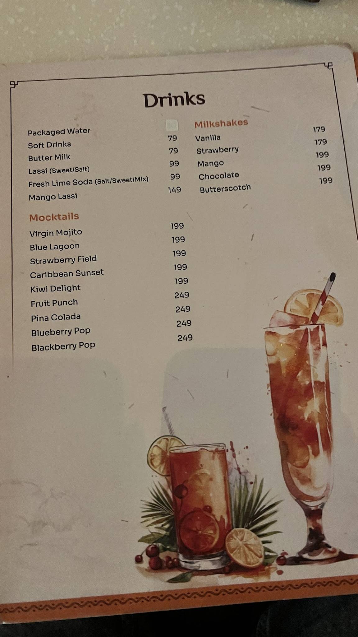 Itihaas Restaurant and Banquets menu