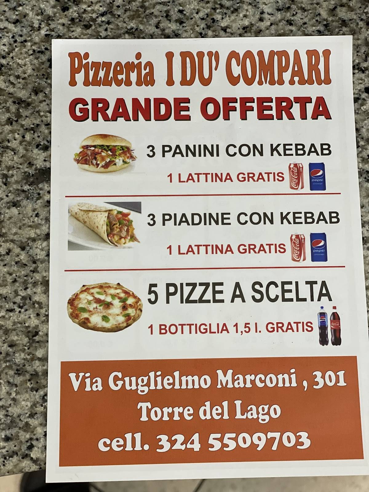 Menu di I DU’ COMPARI 