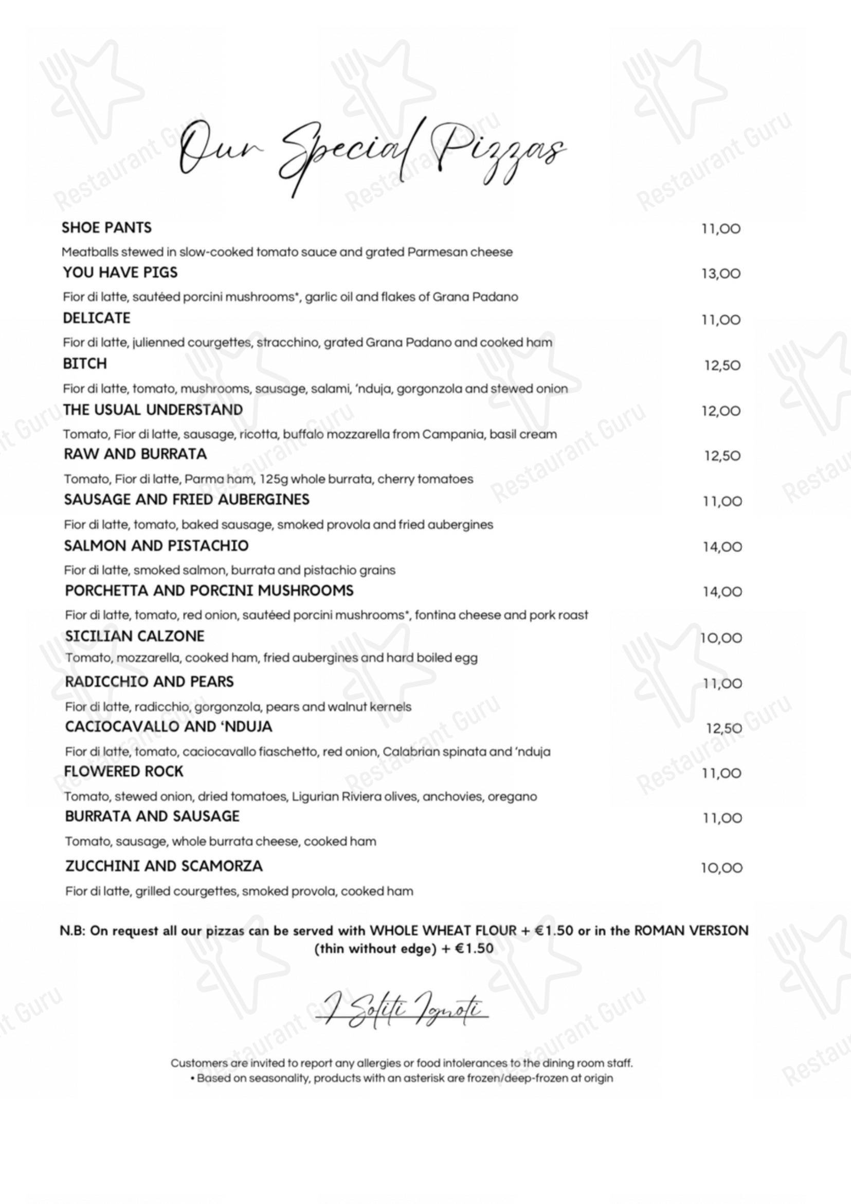 I Soliti Ignoti in Torino - Menu bar