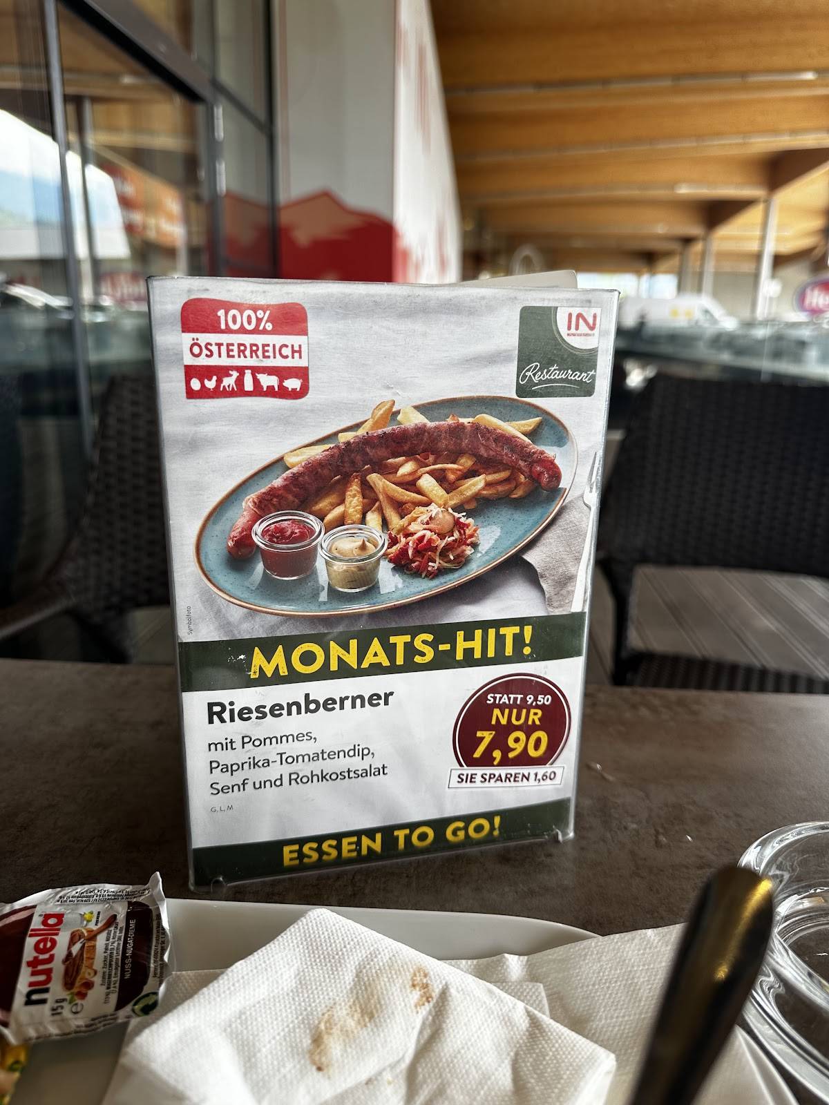 Menu de INTERSPAR-Restaurant