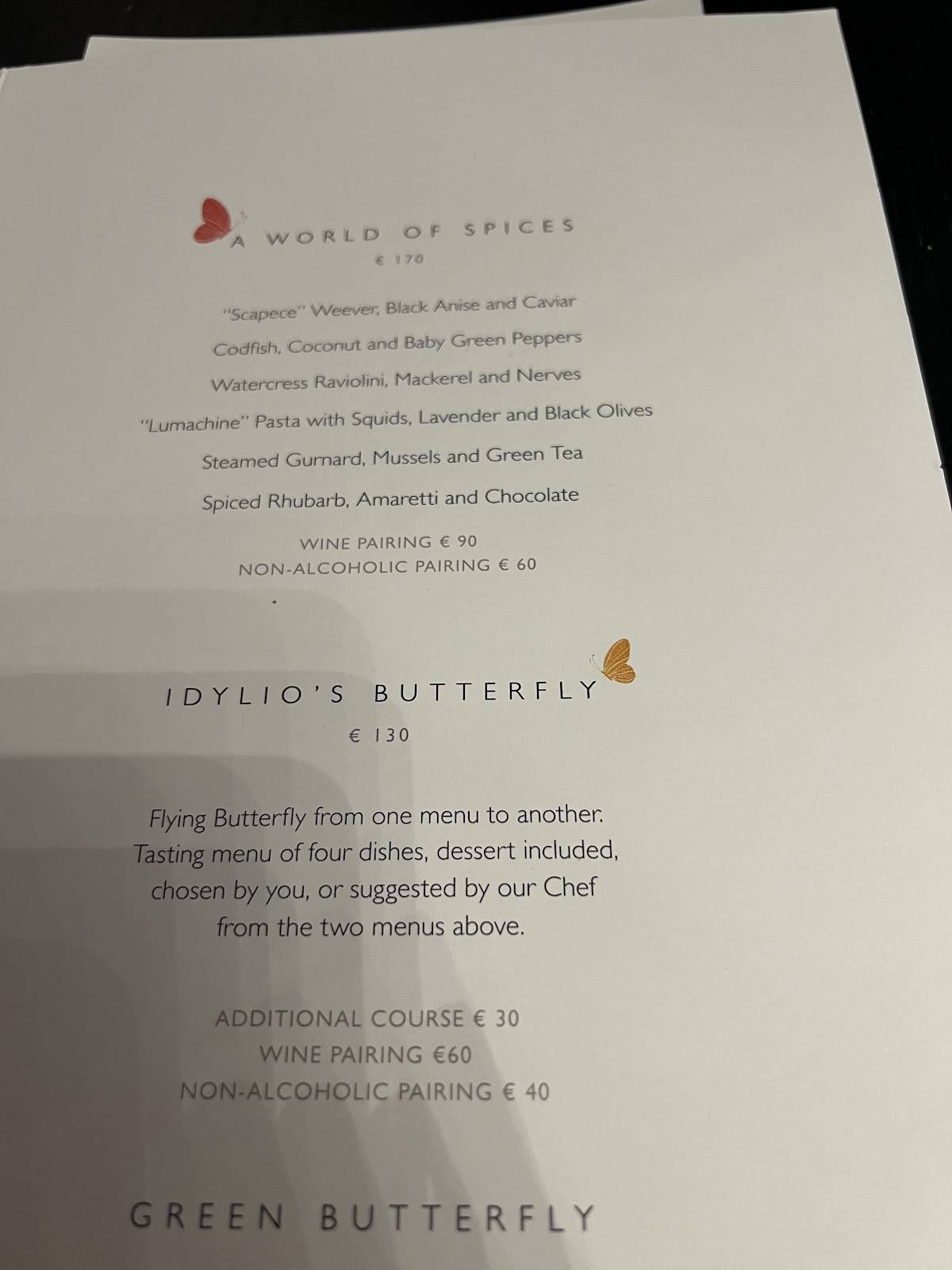 Menu de Idylio by Apreda