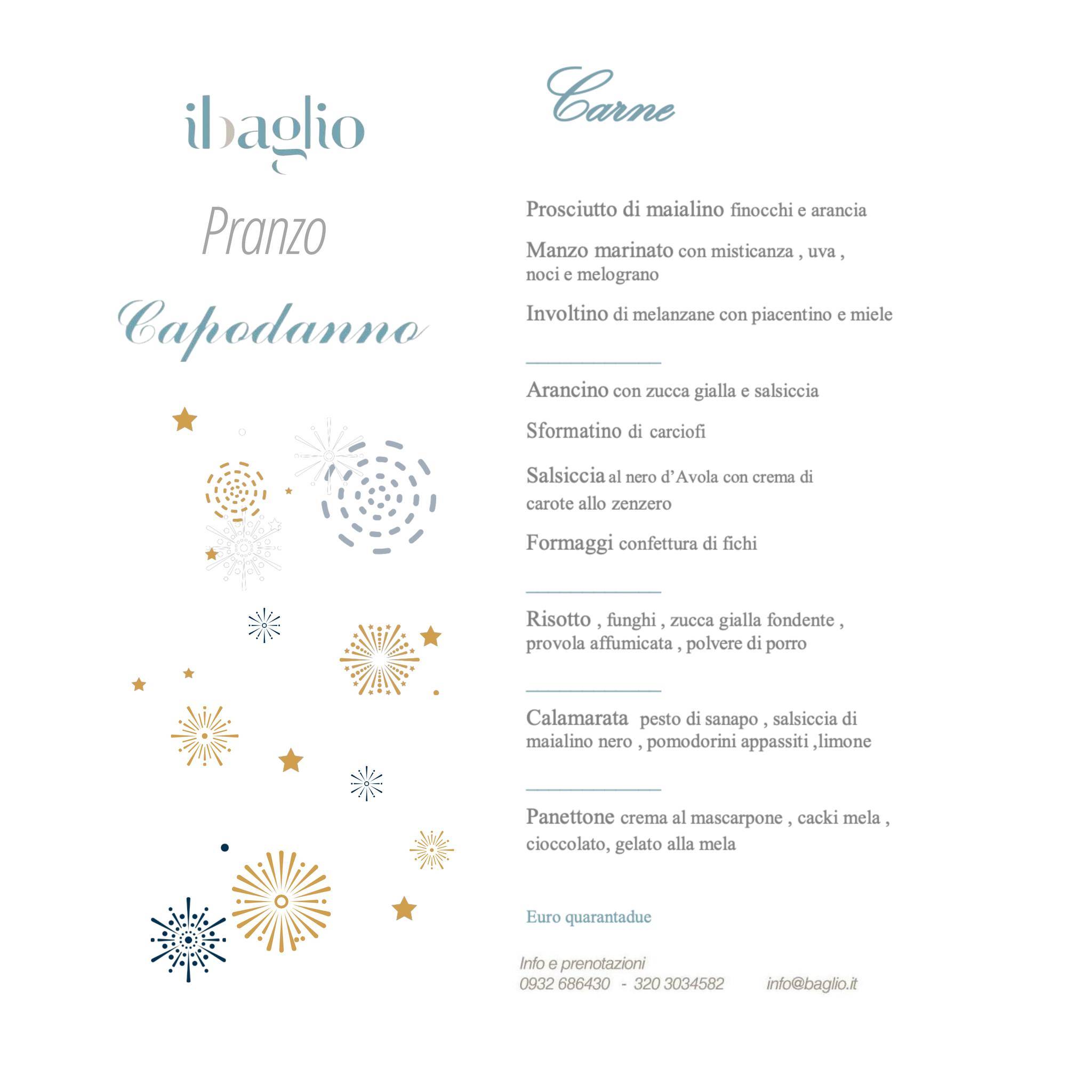 Menu de Il Baglio