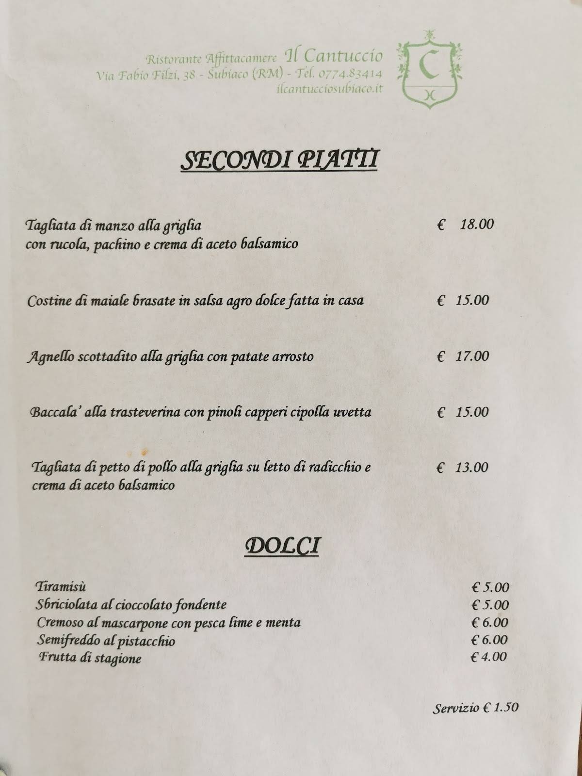 Menu di Il Cantuccio 