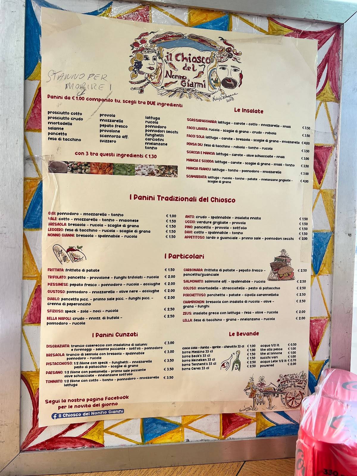 Menu di Il Chiosco di Nonno Gianni 