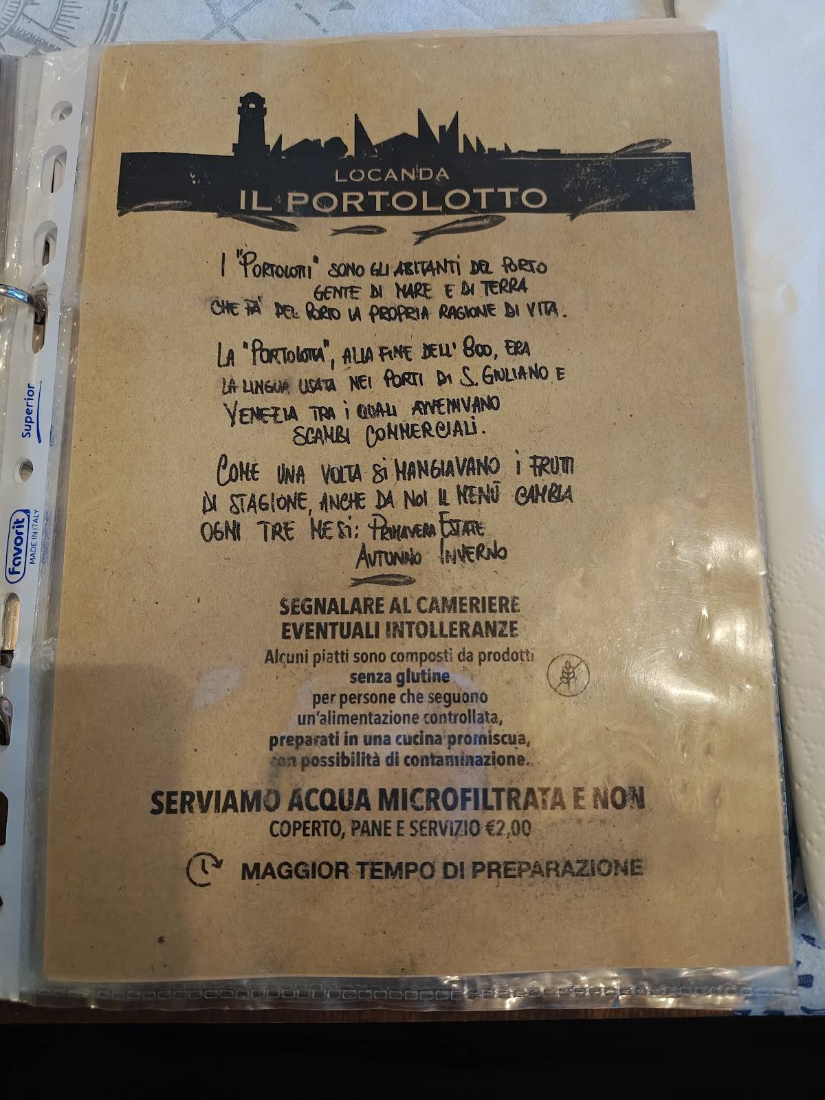 Menu di Il Portolotto 