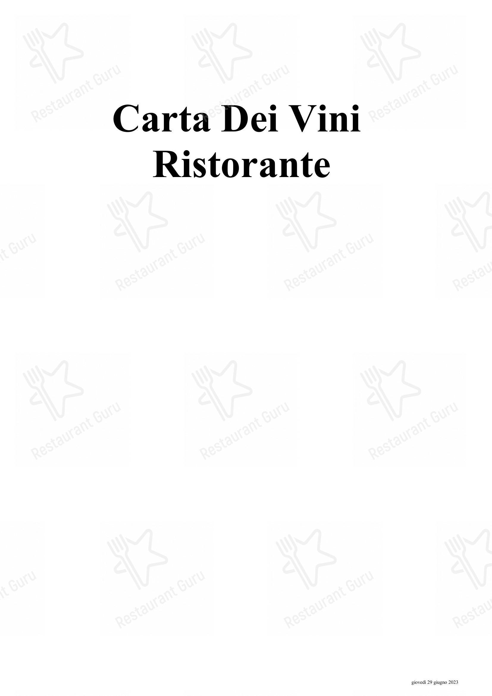 Il Ridotto Restaurant in Venezia - Menu bar