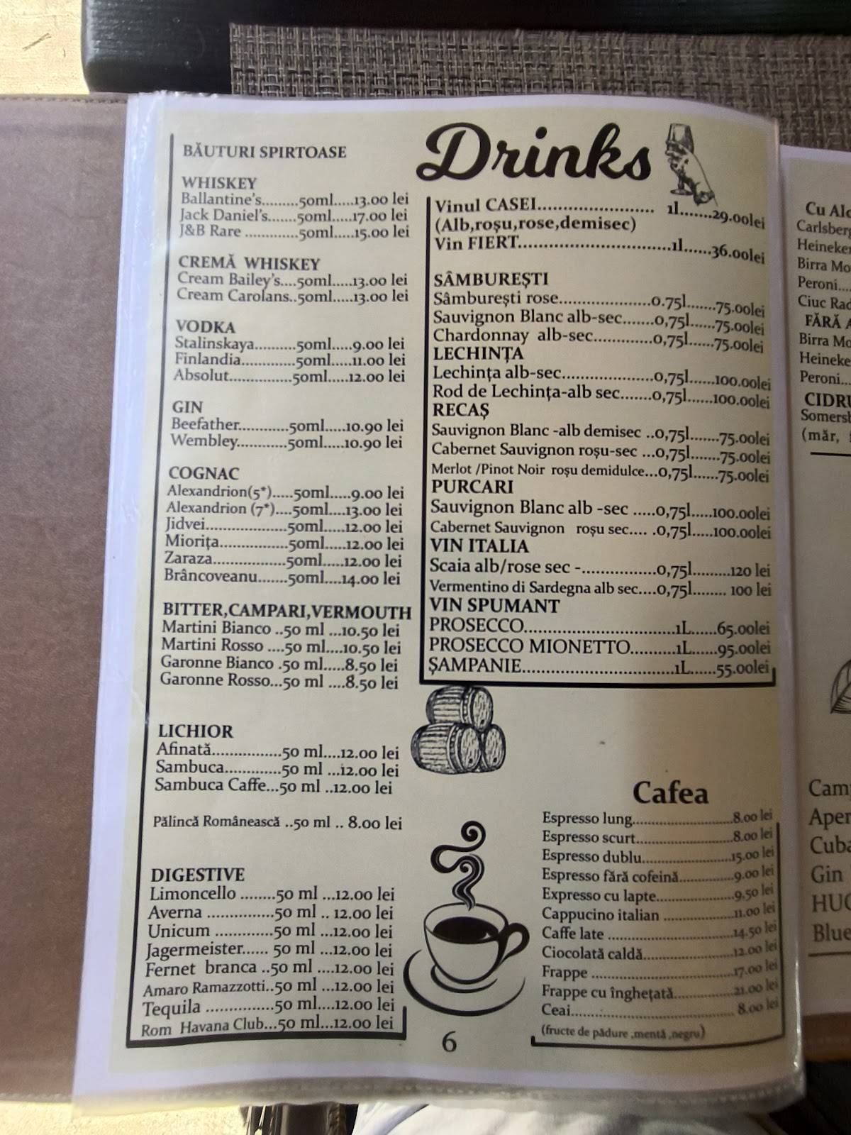 Menu de Il Rifugio