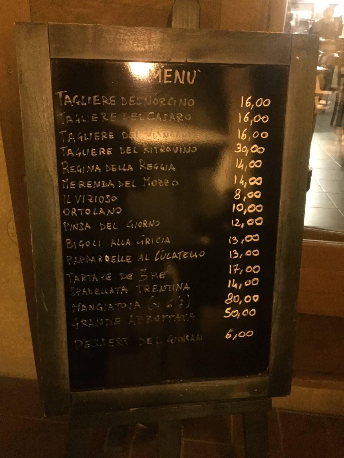Menu di Il Ritrovino 