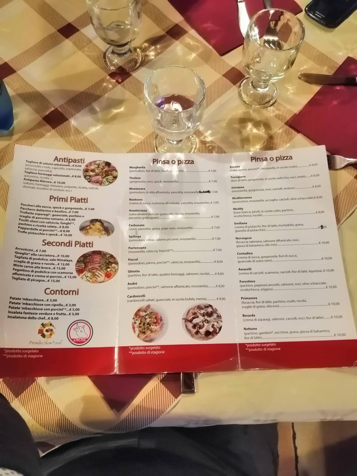 Menu di Ritrovo della Montagna 