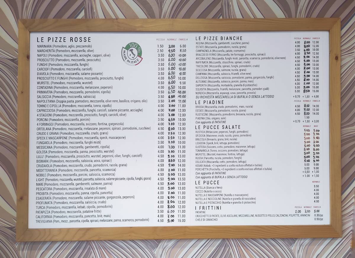 Menu di Il Rusticone 